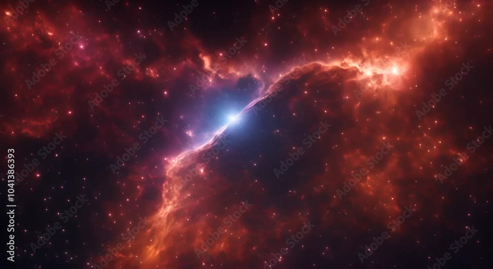 Cosmic Nebula A Vivid Display of Stellar Dust and Gas in Deep Space Featuring a Brilliant White Light Beam Cutting Through the Darkness 4K Cosmic Nebula A Vivid Display of Stellar Dust and Gas in Deep Space Featuring a Brilliant White Light Beam Cutting Through the Darkness 4K
