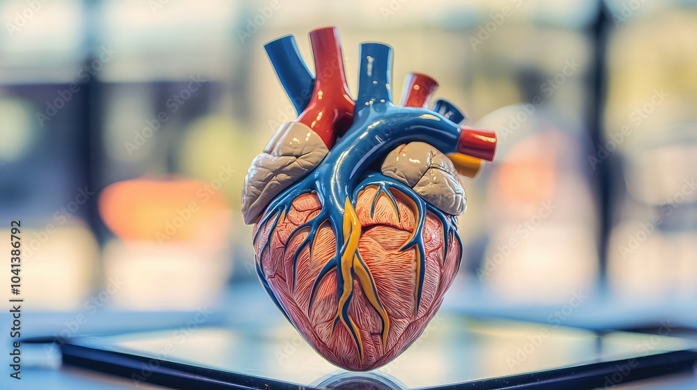 Naklejka premium Detailed Human Heart Model in High Resolution