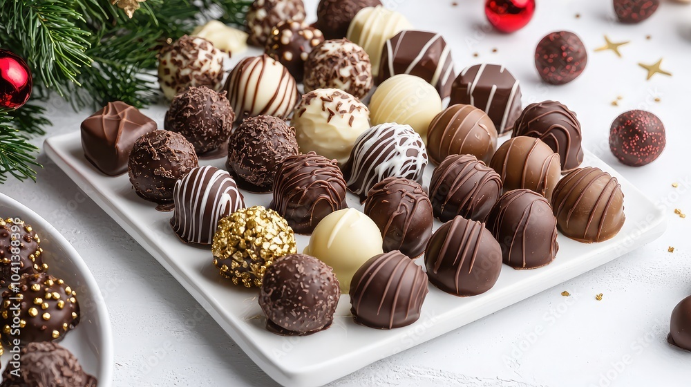 Elegant Assortment of Luxurious Chocolate Truffles Elegant Assortment of Luxurious Chocolate Truffles