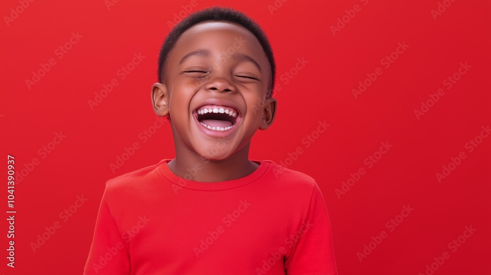 Black kid boy isolated on background