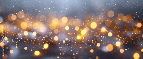 The Shimmering Gold Bokeh Background