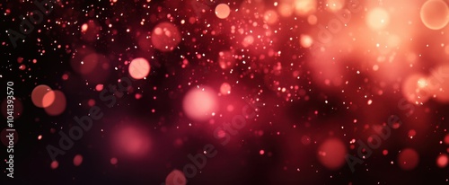 The Sparkling Red Bokeh Background