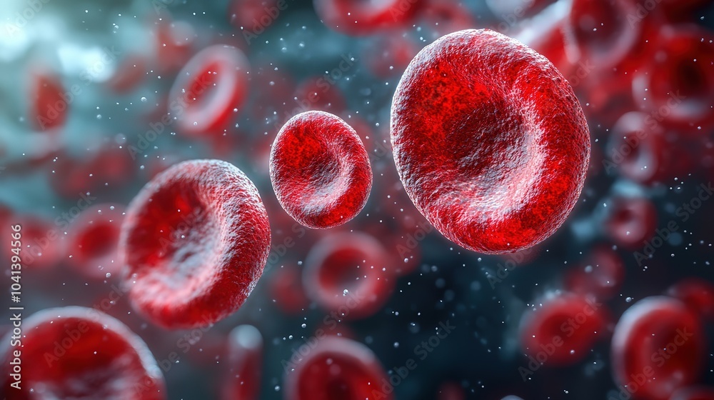 Red blood cells flowing through vein, science background
Red blood cells flowing through vein, science background