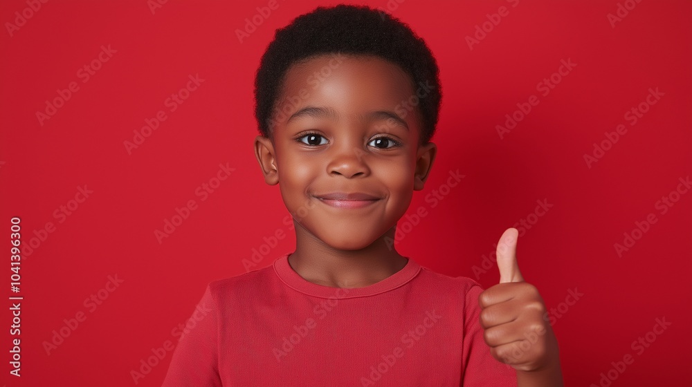 Black kid boy thumbs up Black kid boy thumbs up