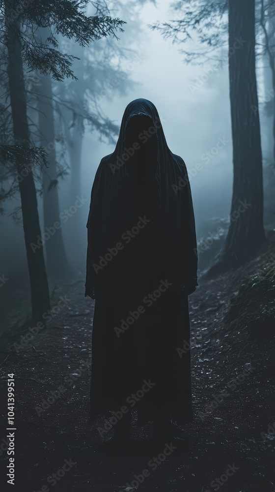 Mysterious Cloaked Figure in the Shadows Mysterious Cloaked Figure in the Shadows