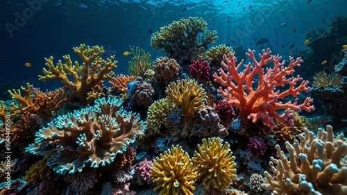 coral reef in sea