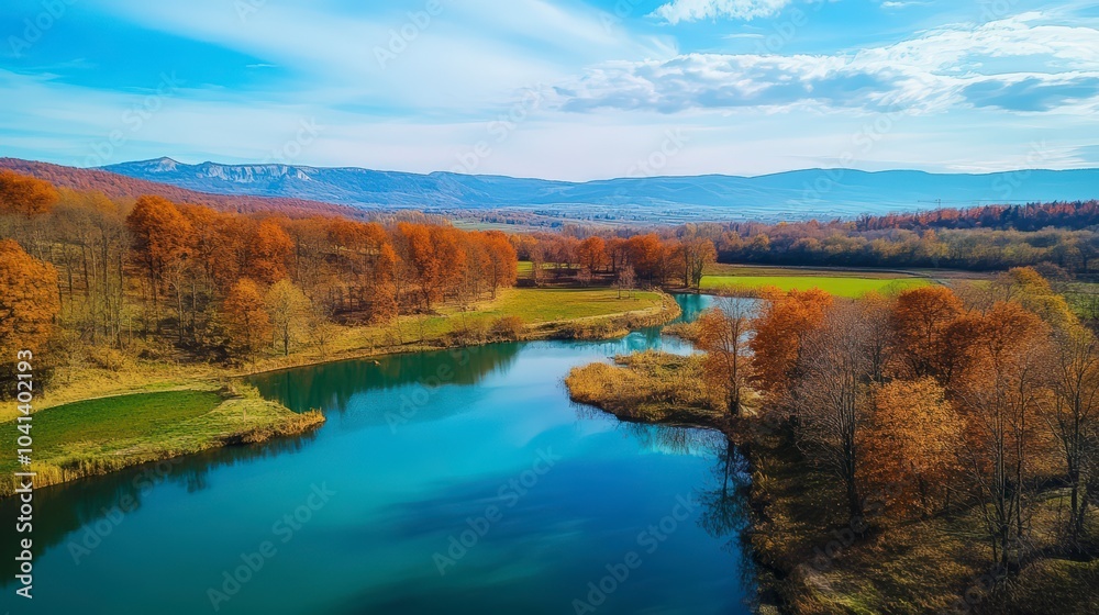 autumn landscape with lake autumn landscape with lake