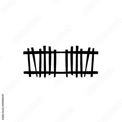 spooky Halloween fence silhouette