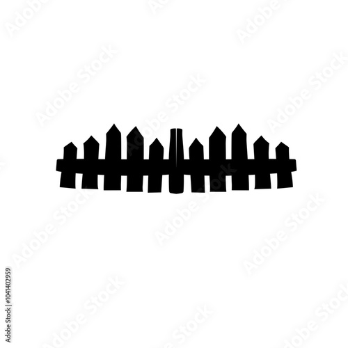 spooky Halloween fence silhouette