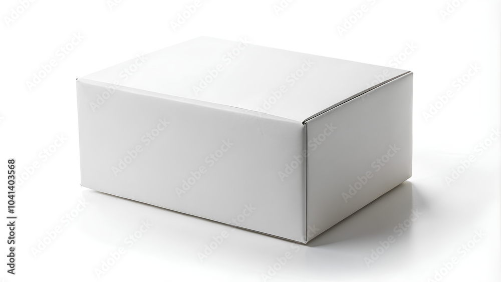 White Carton Box Mockup on isolate white White Carton Box Mockup on isolate white