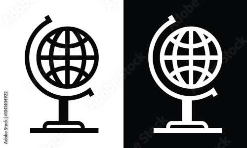 globe with microphone. Globe and Communication Icons