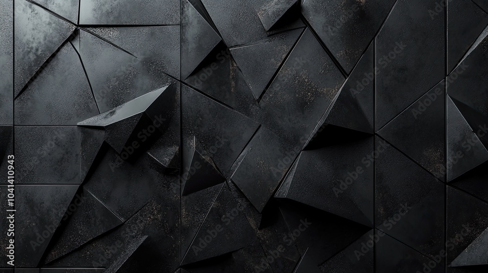 Abstract Monochrome Triangular Mosaic: A Study in Depth and Dimension Abstract Monochrome Triangular Mosaic: A Study in Depth and Dimension