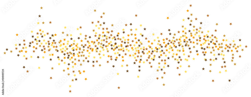 GUIRLANDE DE PETITES ÉTOILES JAUNES DORÉES