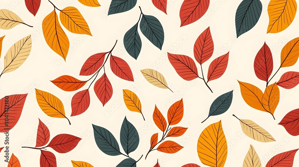 Autumn Leaves Seamless Pattern Autumn Leaves Seamless Pattern