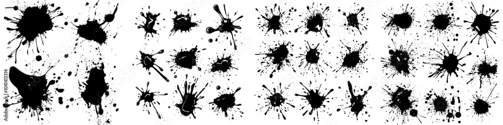 A modern abstract splatter paint pattern on a white background, spray pattern with black ink, splatter paint ink, stain splash ink, and splatter paint abstract. A modern abstract splatter paint pattern on a white background, spray pattern with black ink, splatter paint ink, stain splash ink, and splatter paint abstract.