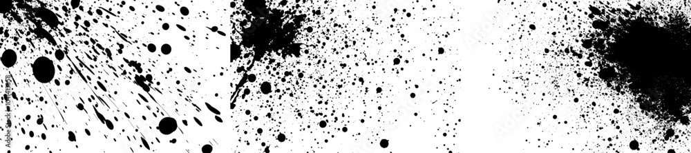 An abstract spray grunge background in black ink. A seamless pattern with a modern texture. An abstract spray grunge background in black ink. A seamless pattern with a modern texture.