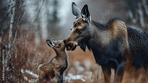 様々な野生動物の母と子供 photo