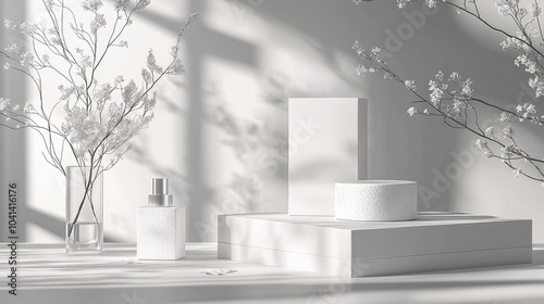Wallpaper Mural Elegant White Packaging Mockup for Luxury Products Torontodigital.ca