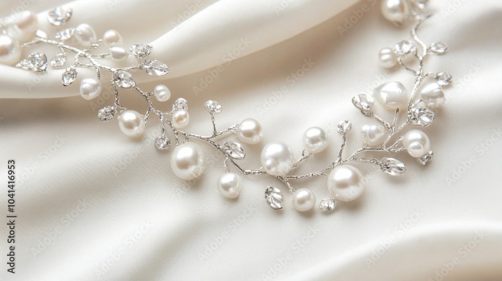Elegant White Flower Jewelry Pattern Elegant White Flower Jewelry Pattern