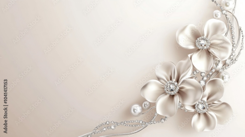 Elegant White Flower Jewelry Pattern Design Elegant White Flower Jewelry Pattern Design