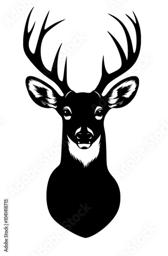Antlers of an elegant deer resembling a prized trophy; captivating design in a classic design