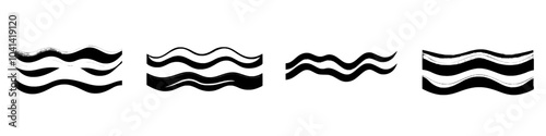 The wave icon is a modern illustration of a wave. It resembles an ocean symbol. It also represents water.