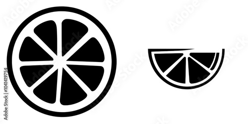 An orange icon. A fruit illustration sign. A vitamin symbol. A vegetarian logo. A food mark.