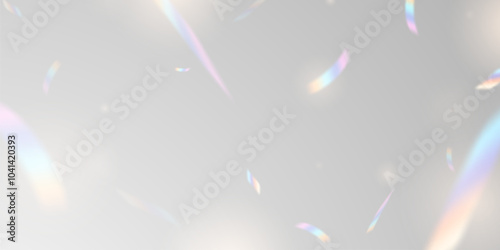 Multicolored light effect and zigzag ribbons falling from above on streamer, tinsel vector