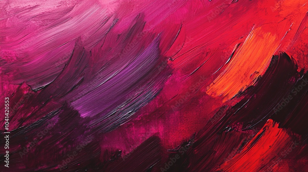 Vibrant Abstract Brush Strokes in Red and Purple Vibrant Abstract Brush Strokes in Red and Purple
