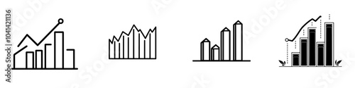 Stylish line icon with solid modern design of a loss chart