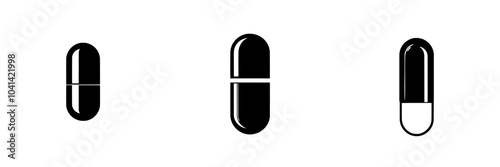Free Download Medicine pill icon modern design illustration in trendy style - GFXLoad