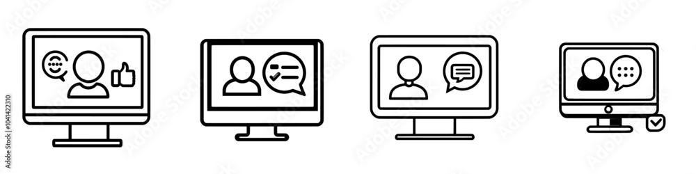 Modern illustration design template for feedback icon isn't liked by people