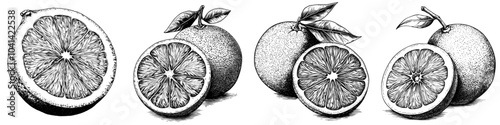 The Fruit Ugli Fruit sketches are hand drawn fruit illustrations with transparent backgrounds