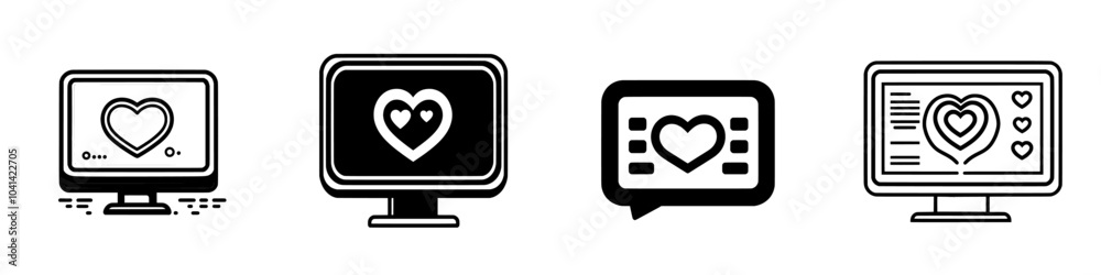 Love feedback icon modern illustration template Love feedback icon modern illustration template