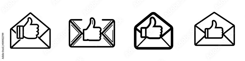 Icon of good feedback in modern design illustration template Icon of good feedback in modern design illustration template