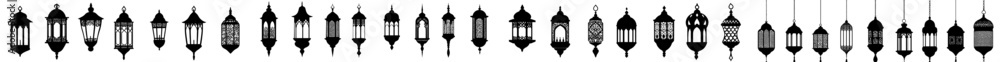 Modern lantern icon set. Lamp illustration signs. Flashlight symbol. Arabian lamp logo. Modern lantern icon set. Lamp illustration signs. Flashlight symbol. Arabian lamp logo.