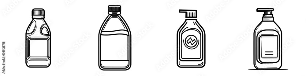 In trendy style, clothes freshener detergent line icon is designed in a modern style In trendy style, clothes freshener detergent line icon is designed in a modern style