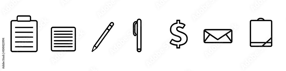 An icon set of penalty documents. A collection of audit illustration signs. A symbol used to represent certificates. An icon set of penalty documents. A collection of audit illustration signs. A symbol used to represent certificates.