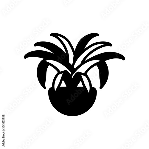 Spider Planticon Glyph Icon, Vector illustration photo