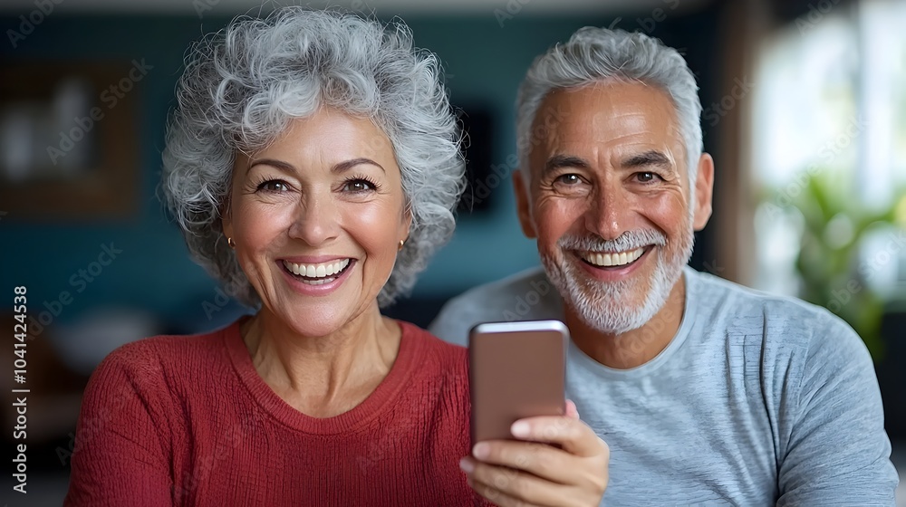 Overjoyed senior woman beaming with pride while holding her smartphone celebrating an online achievement or victory in the comfort of her modern living room Overjoyed senior woman beaming with pride while holding her smartphone celebrating an online achievement or victory in the comfort of her modern living room
