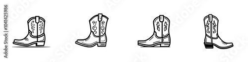 Stylish Chelsea Boots icon line in a modern design