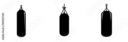 This punching bag icon has a stylish modern design