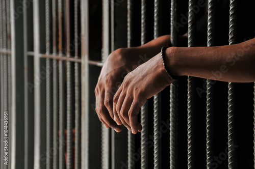 man's hands in handcuffs