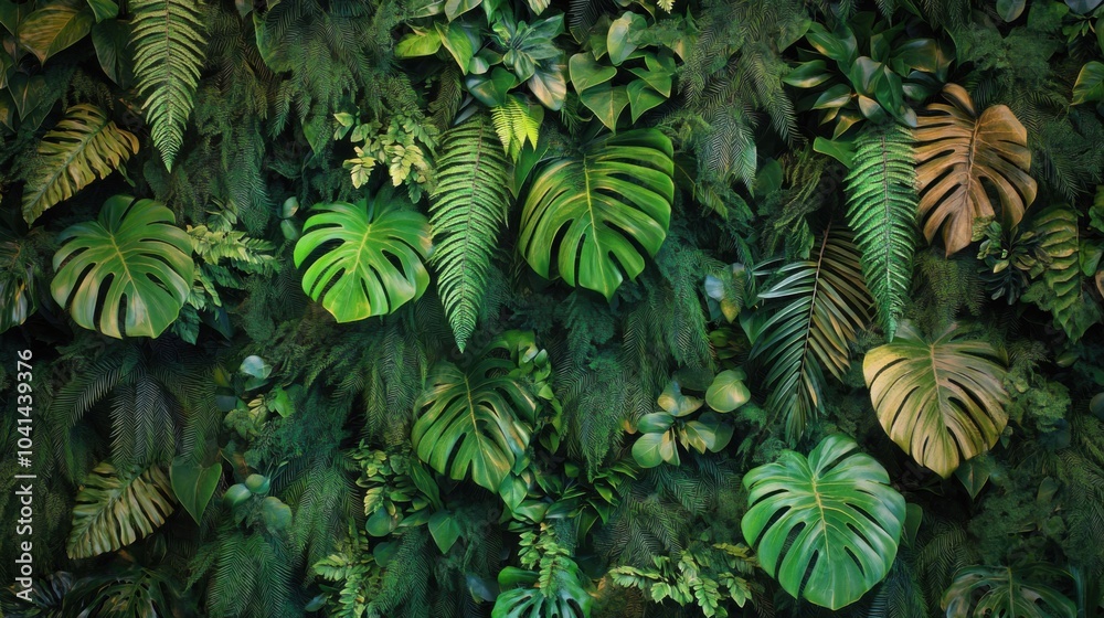 Lush Tropical Foliage with Hanging Vines and Lianas Lush Tropical Foliage with Hanging Vines and Lianas