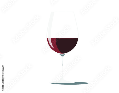 red wine in glass isolated on white background