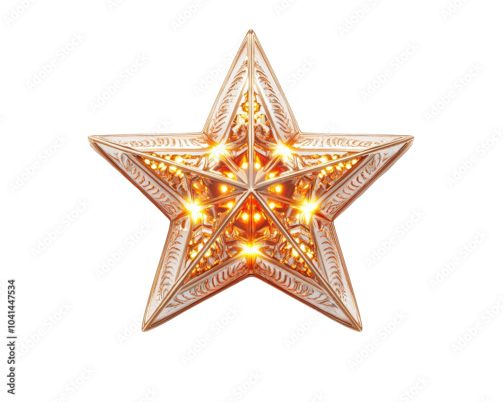 A gold star with a white center A gold star with a white center