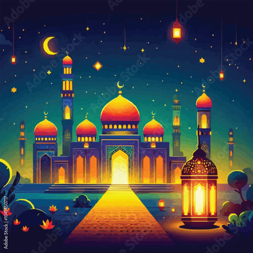 mosque at night
