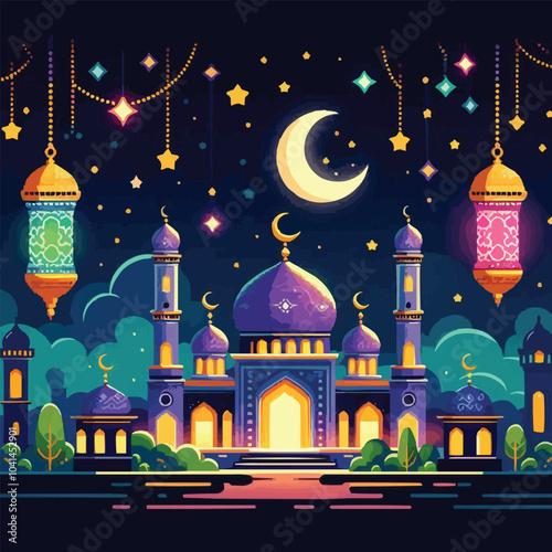 mosque at night