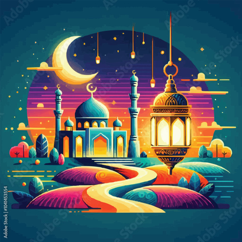 mosque at night