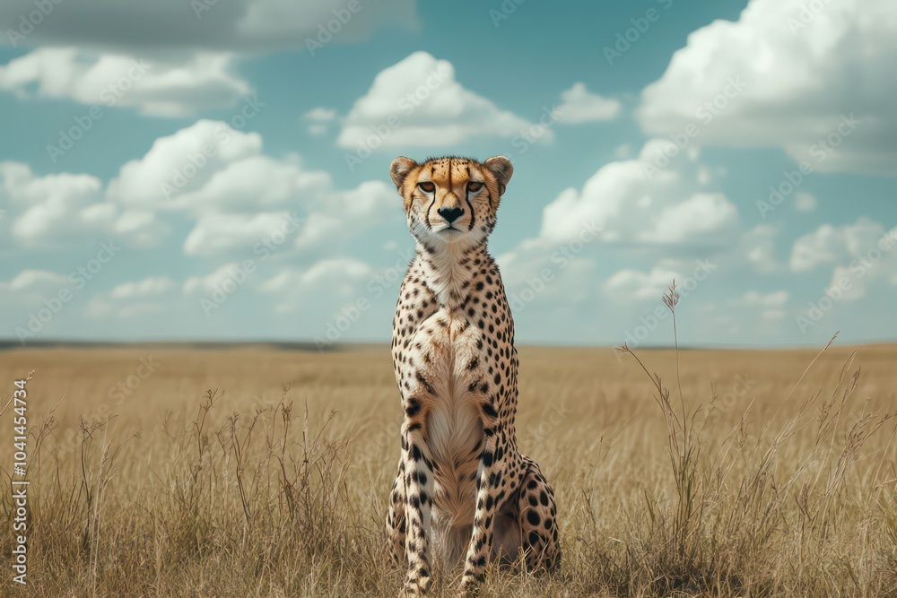 Watchful cheetah keeping an eye on its surroundings. Watchful cheetah keeping an eye on its surroundings.